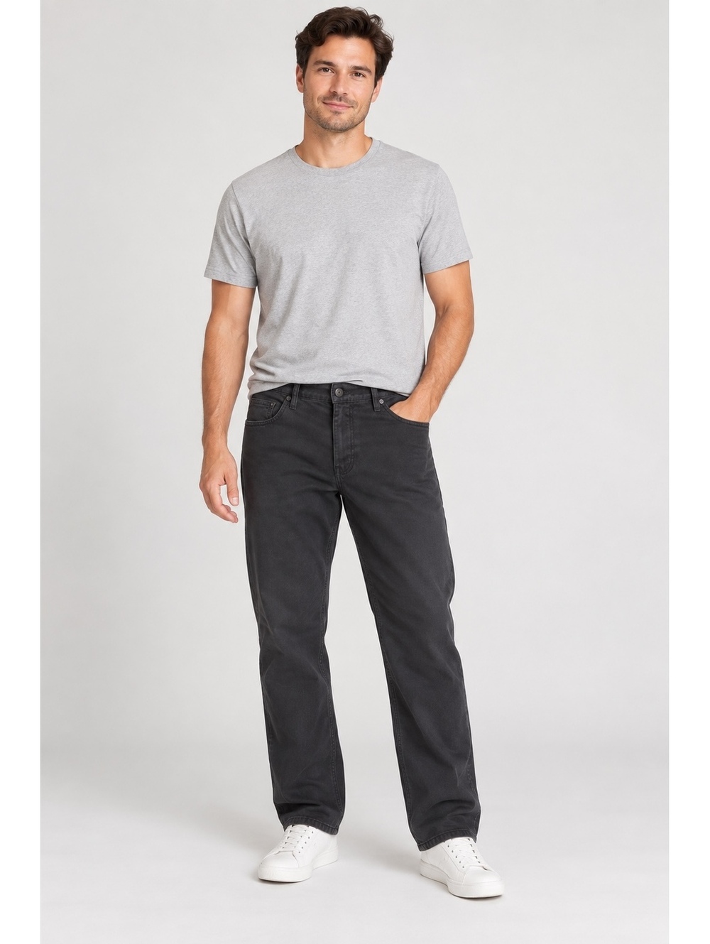 Kirkland Signature Men’s 36x30 Black Brushed Pants Stretch Straight Fall Casual